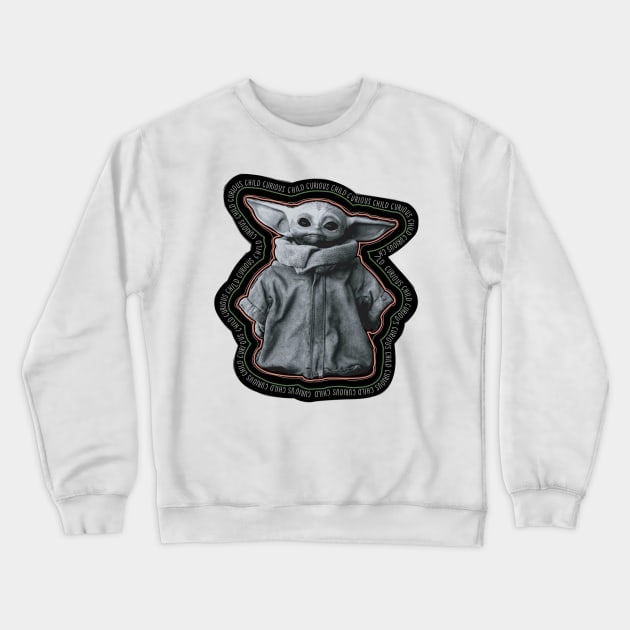 Curious Baby Crewneck Sweatshirt by Ronabuna